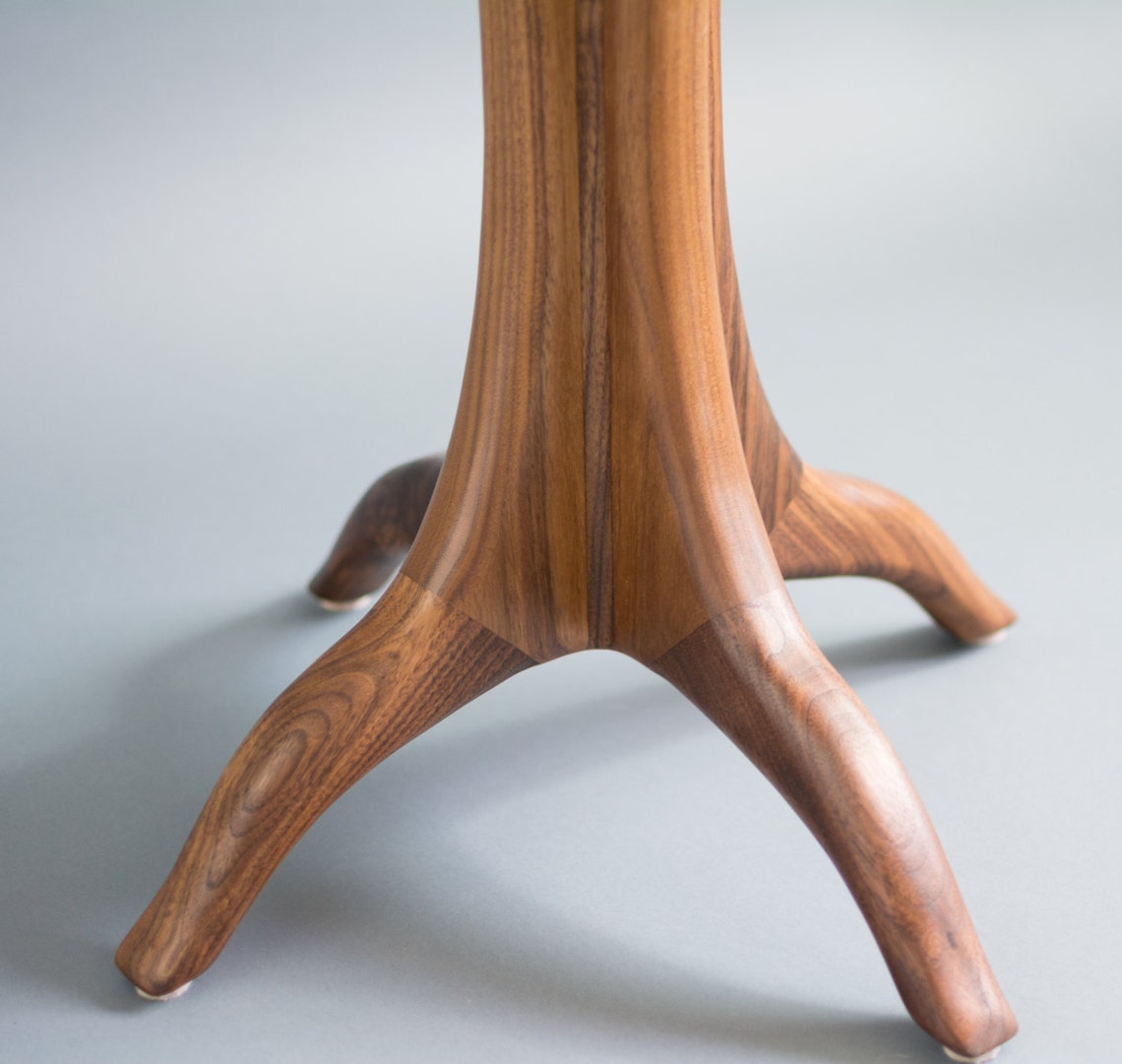 Walnut Round Side / End Table round Walnut Side Table Etsy