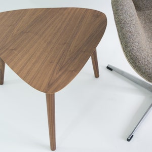 Guitar Pick Side Table - Walnut Mid Century Modern Side Table