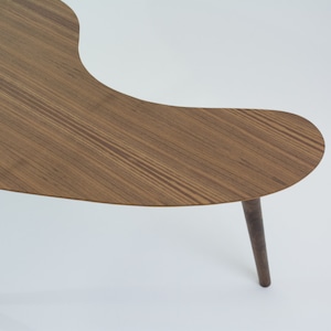 Kidney Bean Coffee Table - Medium in Walnut. Mid Century Coffee Table