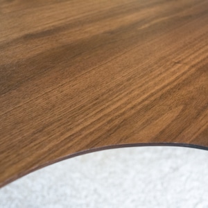 Mid-Century Modern Kidney Bean Coffee Table - Walnut Hardwood - Large (Kidney Bean Coffee Table, Boomerang Coffee Table, Mid Century Modern)