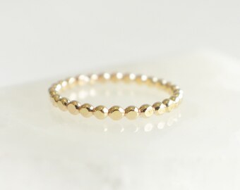Gold Bead Ring Bead Ring Rose Gold Ring Bead Ring Rose Gold Ring Minimalistic Ring