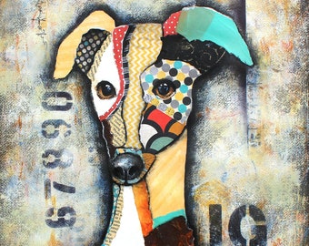 Colorful Italian Greyhound Art Print by Patricia Lintner
