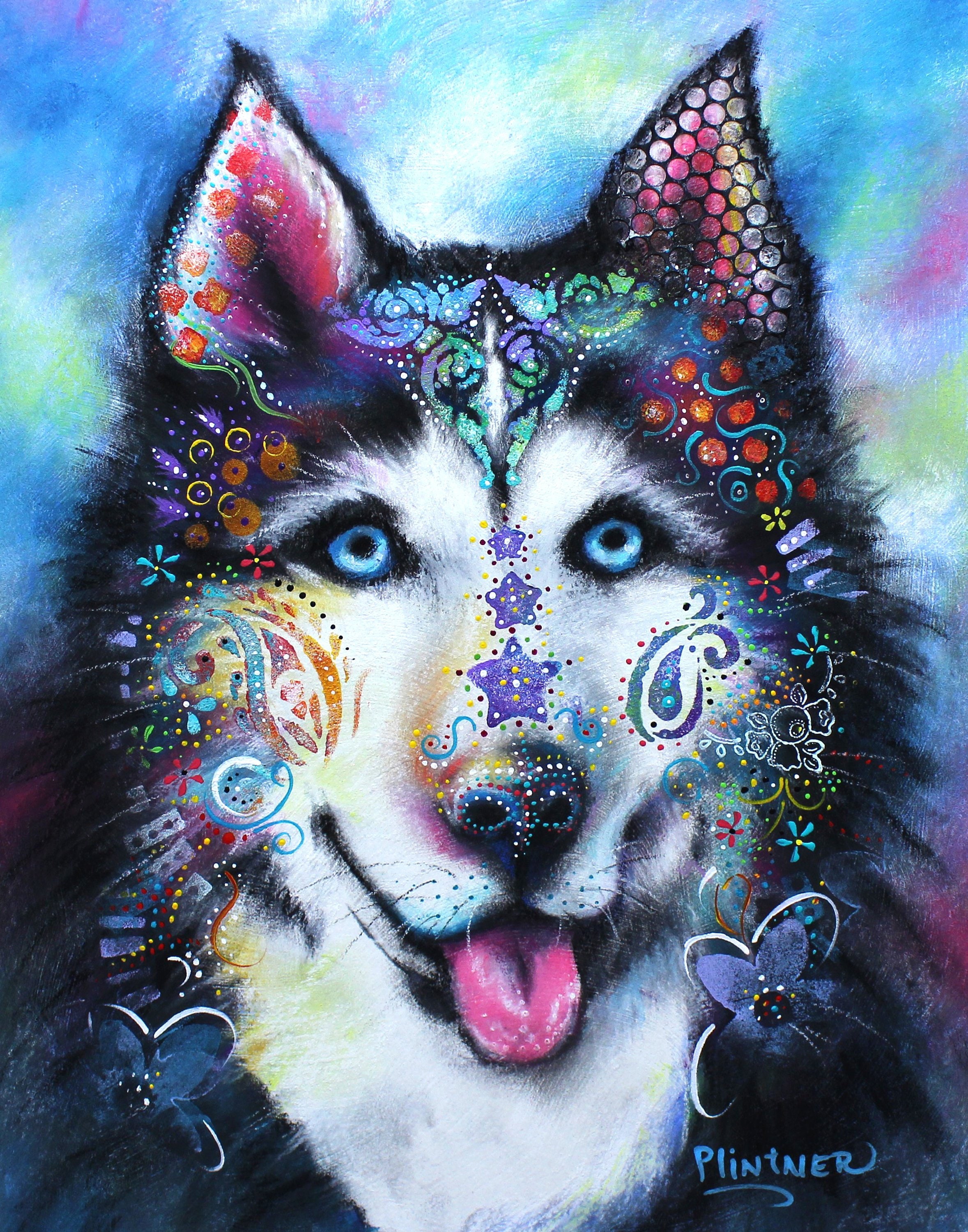 Siberian Husky Pet Diamond Painting Dog Embroidery Cute Design House  Decorations