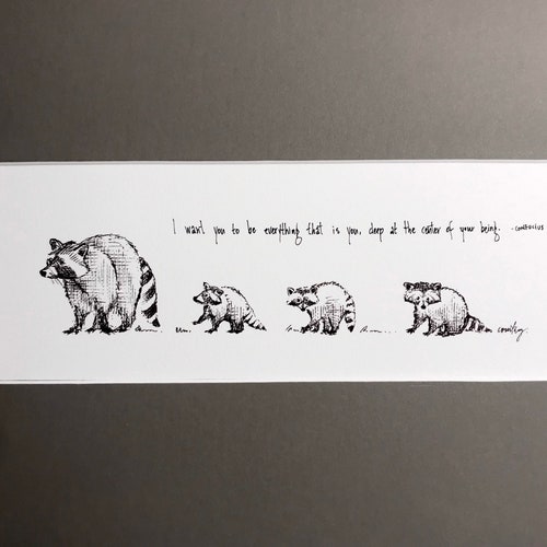 Raccoon Mother 3 Babies Animal Family I Want You to Be - Etsy Raccoon Mother 3 Babies Animal Family I Want You to Be - Etsy