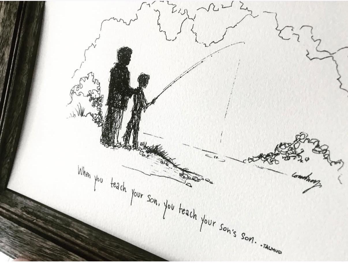 Fishing Father and Son \, image size:1206x916