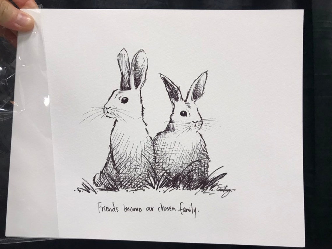 Rabbits / Bunnies friends Your Chosen Etsy