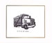 Construction Trucks, Dump Truck 'Go out and move mountains.' Archival quality fine art paper print, nursery and kids room, Father’s Day gift 