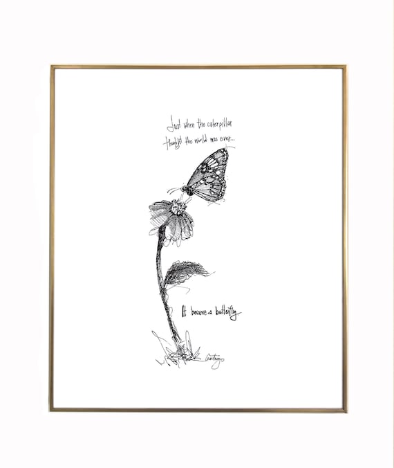 Butterfly just When the Caterpillar Thought the World - Etsy Hong Kong