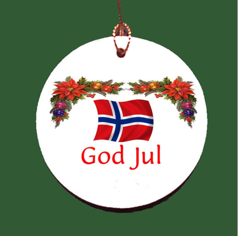 Norway Christmas Porcelain Ornament | Etsy