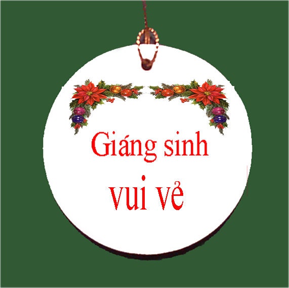 Vietnamese Merry Christmas Porcelain Ornament Etsy