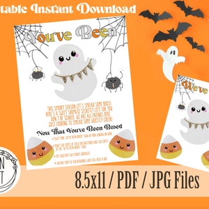 You&#39;ve been BOOED - HALLOWEEN - Game Bundle - White Background - Pdf / Jpg - PRINTABLE Instant File Download