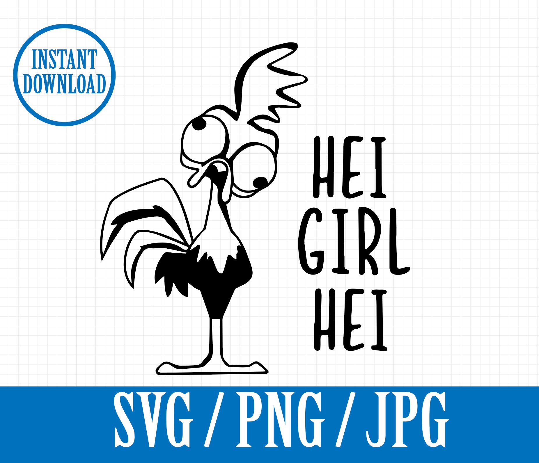Hey Girl Hei - MOANA Hei Hei DISNEY Pixar inspired - SVG, Png, Jpg - …