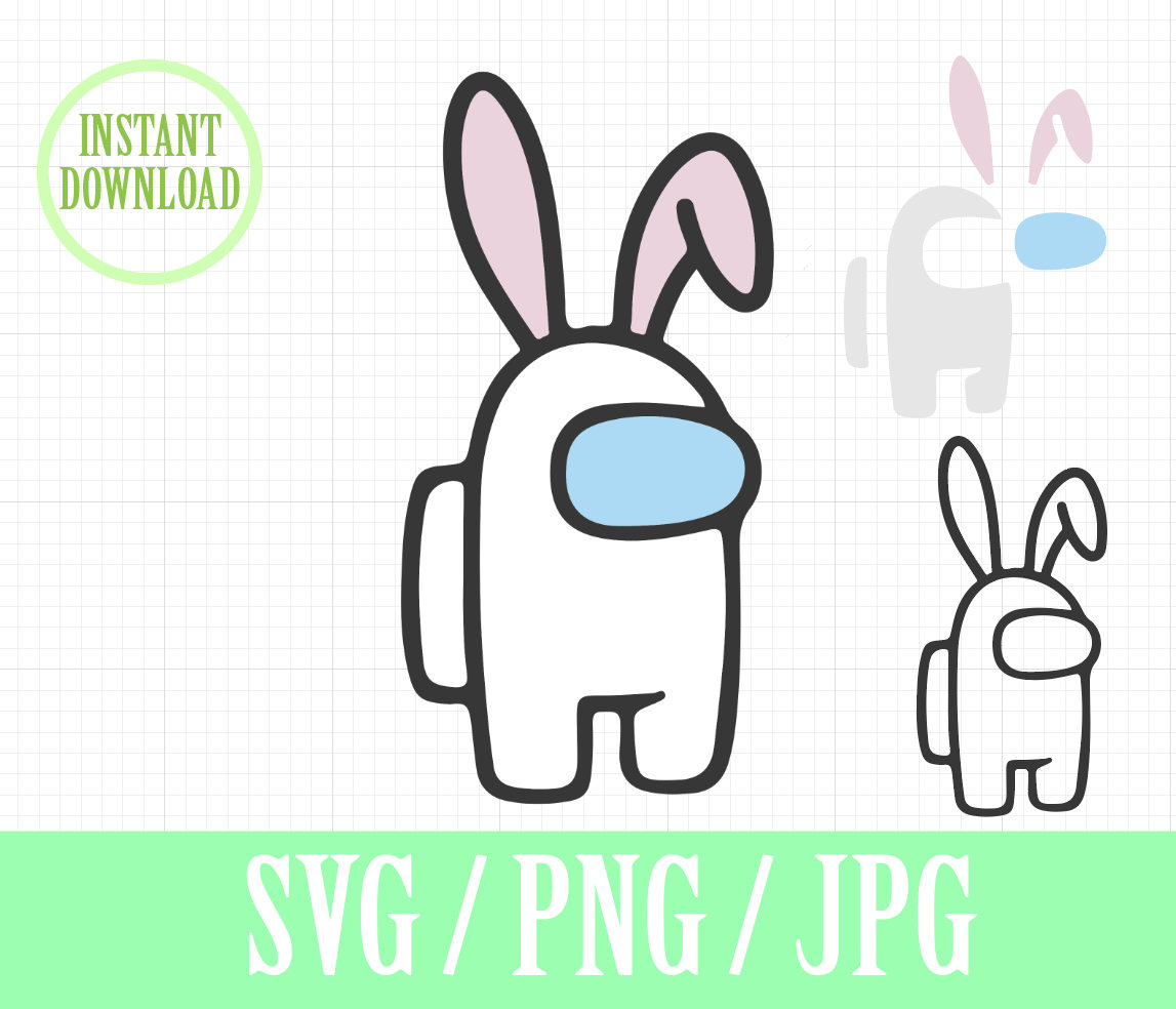 Download Easter Bunny Among Us SVG PNG JPG Instant Download | Etsy