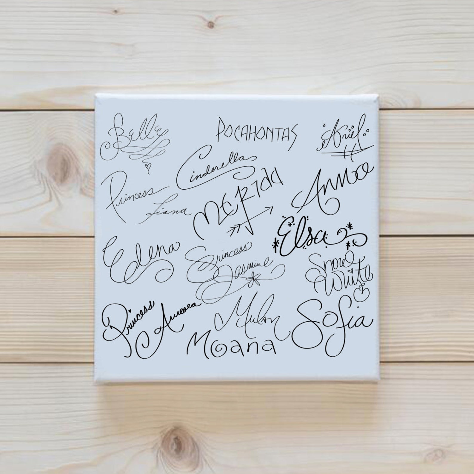 Disney Princess Signatures Bundle SVG PNG JPG Instant Download - Etsy