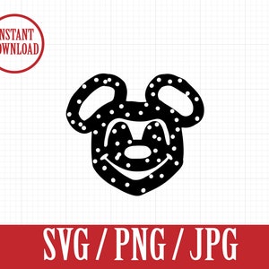 MICKEY Pretzel - Disneyland park inspired food - SVG, Png, Jpg - Instant File Download
