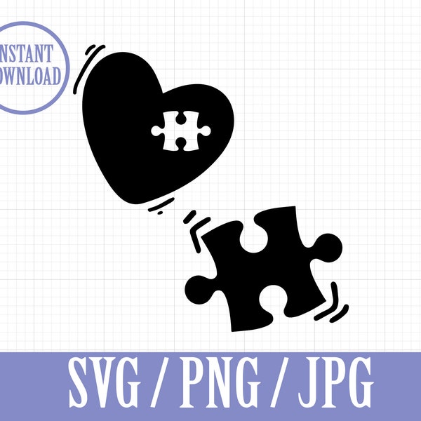 MOMMY and ME piece of my heart puzzle - SVG, Png, Jpg - Descarga instantánea de archivos