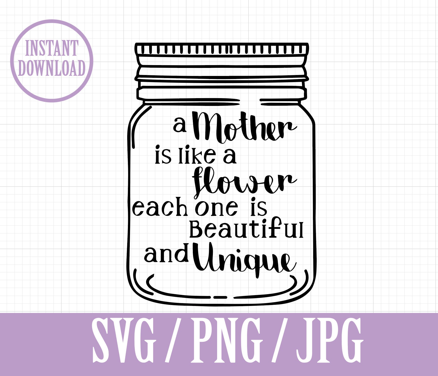 MOTHERS DAY - unique mom Gift - SVG, Png, Jpg - Instant File Download