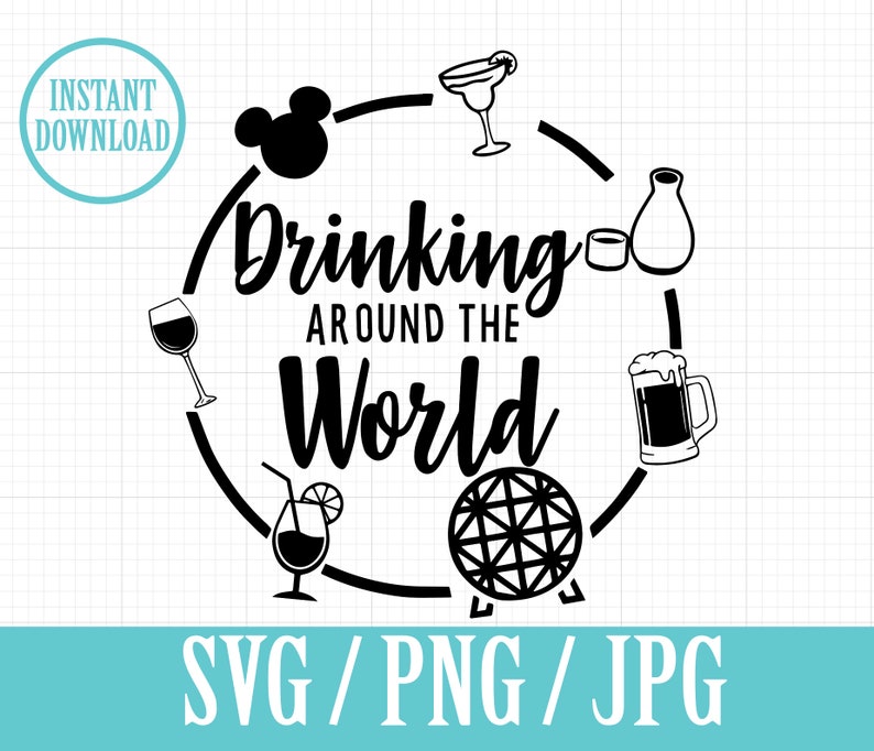 Drinking Around The World EPCOT Disney World resort & Parks Etsy