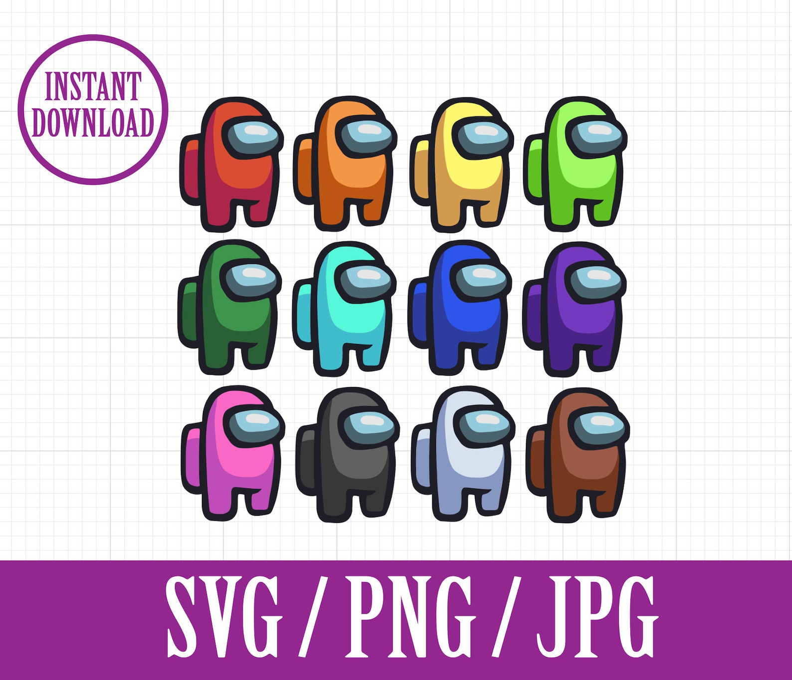 AMONG US Group Video Game SVG Png Jpg Instant File Etsy Singapore