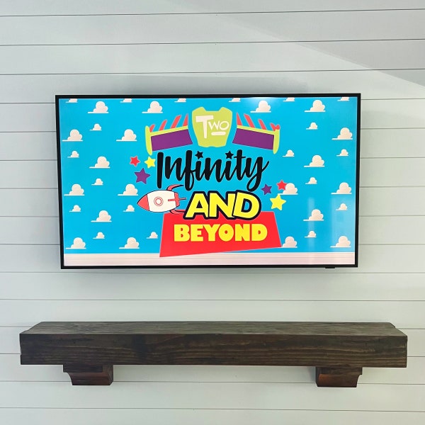 Frame TV Art, Samsung Frame tv Art - Two infinity and beyond - 2nd Birthday buzz light year TOY STORY Pixar - Instant File Download