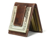IVAR Bifold Front Pocket Wallet Magnetic Money Clip Wallet PERSONALIZED Mens Wallet Bifold Wallet With Money Clip Men 39 s Gift