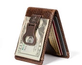 BOTTLE OPENER Bifold Front Pocket Wallet PERSONALIZED Wallet Mens Leather Wallet Money Clip Wallet Mens Gifts Groomsmen Gift