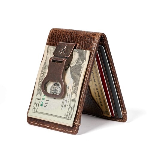 Mens Leather Money Clip Personalized Slim Wallet With Money - Etsy