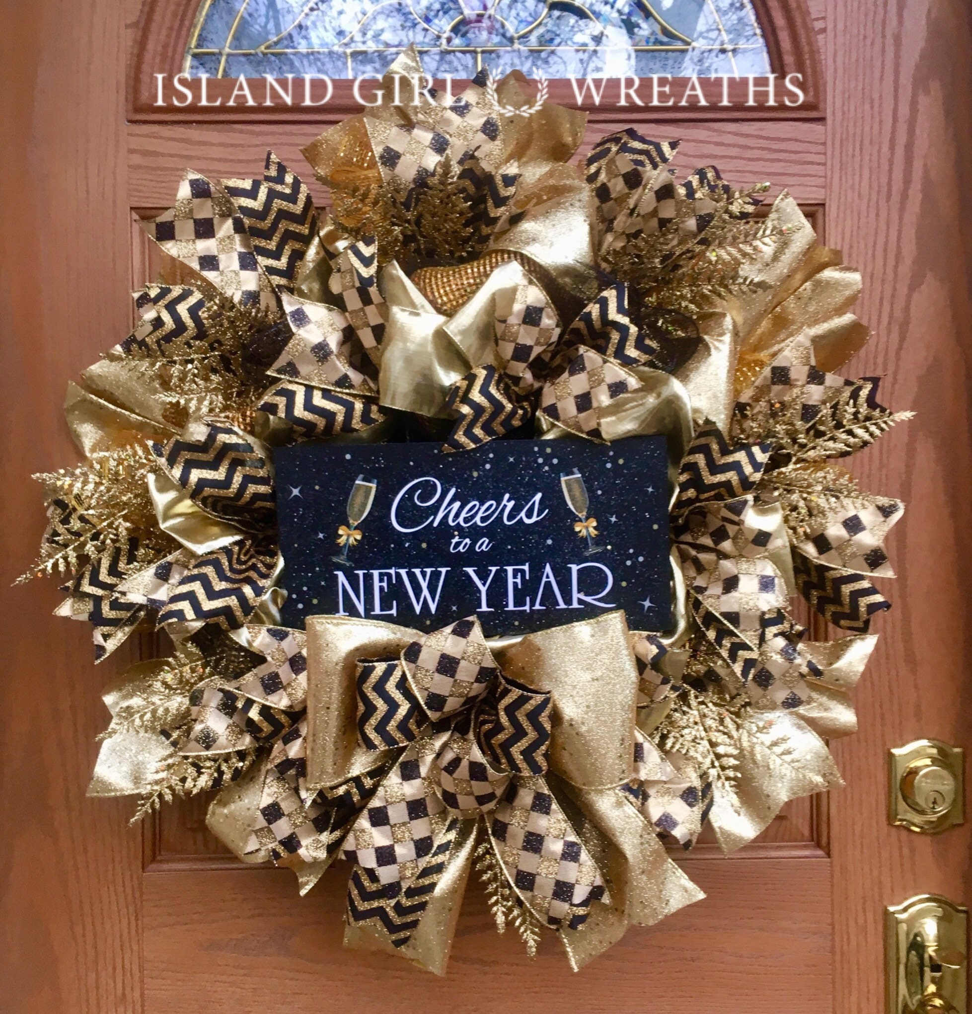 New Years Eve Wreath New Year S Eve Party Decorations Etsy