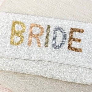 mrs bride clutch ,Customized bag, bridesmaids gift, bridal party gift,  beaded clutch, birthday gift accessories, clutches purse wedding,