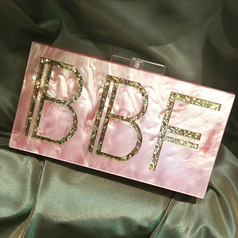 Custom Bride Clutch Acrylic Bridal Party Wedding Lucite Etsy