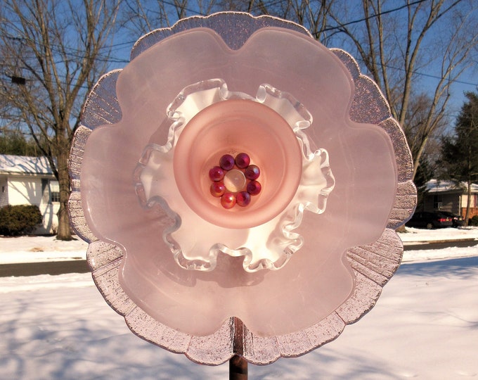 Flowers Mother's Day Glass Garden Art Yard Art Garden Etsy