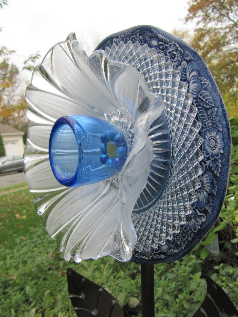 Glass garden artplate floweyard artsuncatchergarden Etsy