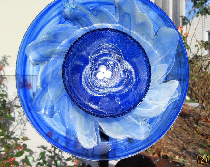 Image showcasing Glass Garden Flowers, Upcycled Glass, Repurposed Glass, Hand Crafted ...