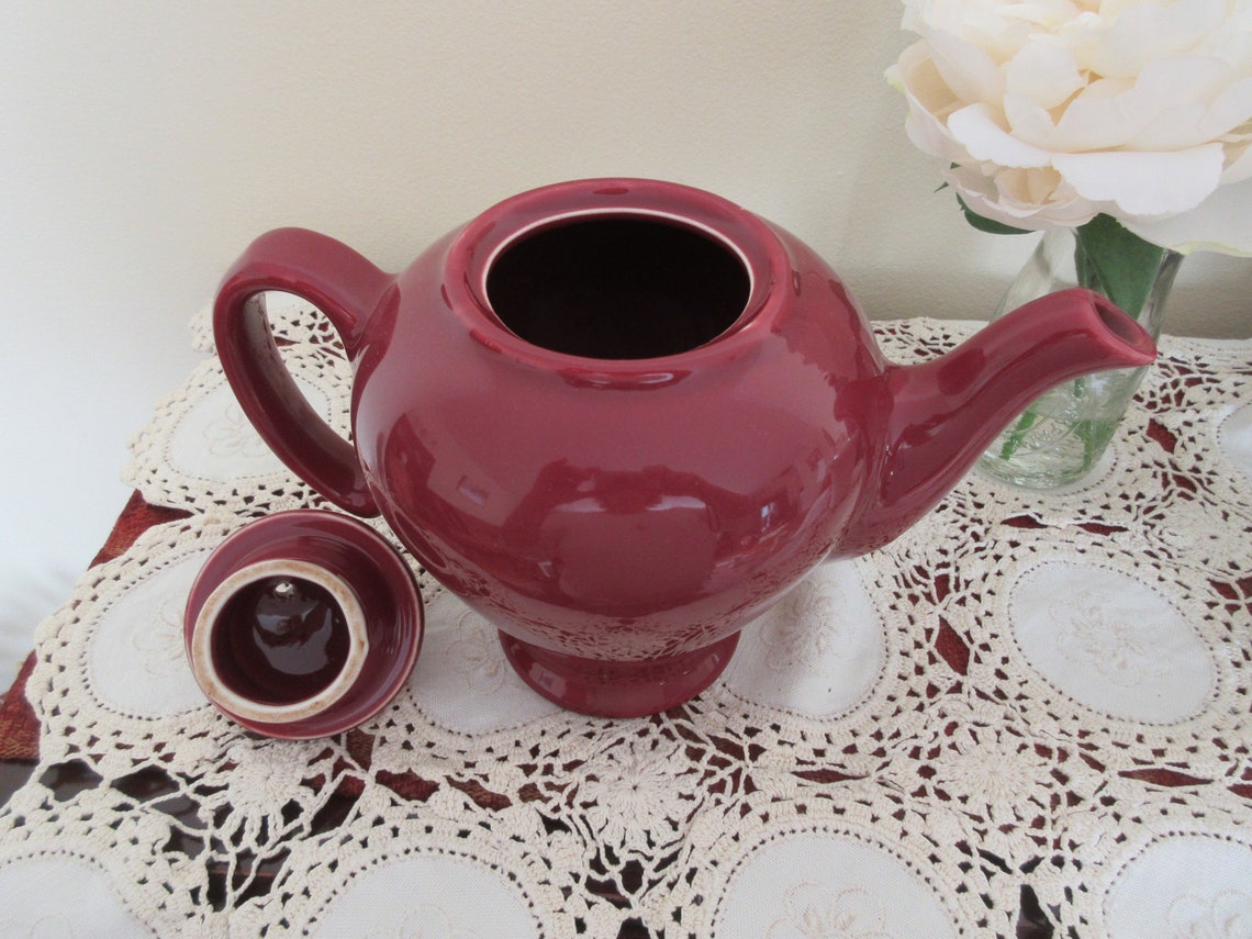 Mccormick Teapot Baltimore Teapot 6 Cup Capacity burgundy Etsy