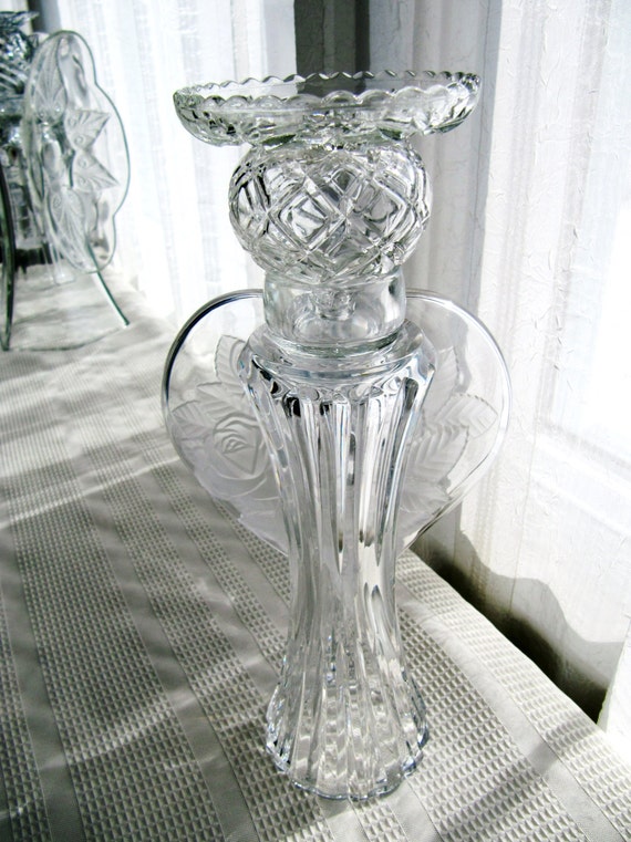 Glass angel sculpture upcycled vintage glassware repurposed Etsy