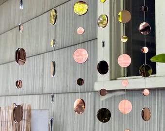 2ft. Round Rose Gold Mirror Strand - Mirror garland