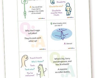 Jokes Sampler – 6 printable lunch-box giggles for kids (PDF)