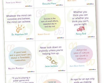 Famous Person Quotes – 12 printable thought-provoking quotes (PDF)