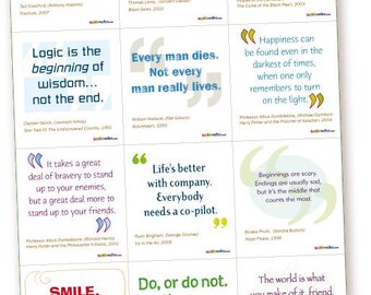 Movie Quotes – 12 printable inspirational conversation starters (PDF)