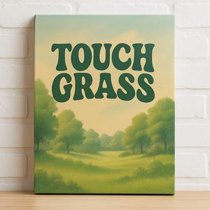 Touch Grass Poster Art