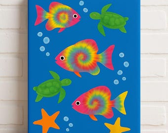 Retro Tropical Fish Wall Poster Art ~ DIGITAL Download