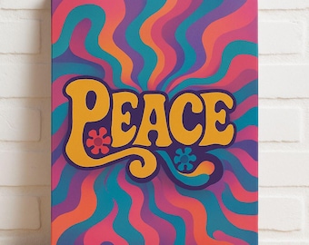 Peace Psychedelic Wall Poster Art ~ DIGITAL Download
