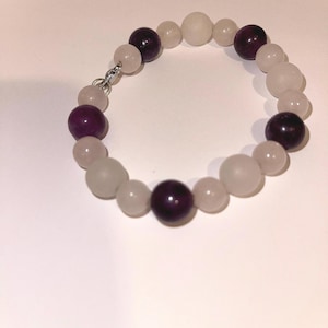 Rose Quartz and Amethyst Bracelet Perfect Gift Valentines Mother’s Day Christmas Anniversary Present