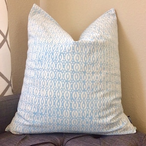 Spa blue pillow cover, block printed pillow, cushion covers,decorative throw pillows, light blue pillows, throw pillow covers,indian pillows