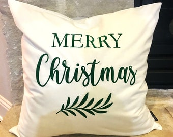 Christmas pillows, holiday decor, holiday pillows, merry christmas pillow, christmas gifts, holiday home decor,christmas decor, green pillow