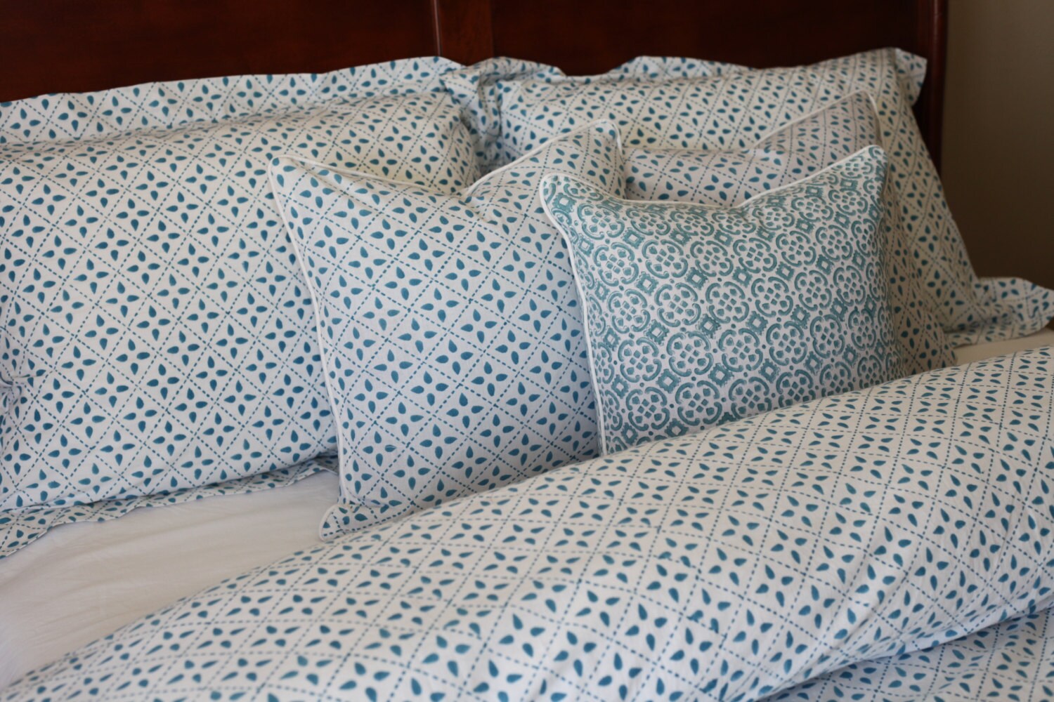 Queen Duvet Cover/ Queen Bed Cover / Queen Duvet Set/ Blue Etsy
