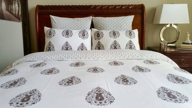 Brown Duvet Set Cover King Comforter Covers Indian Bedding Bed Duvets