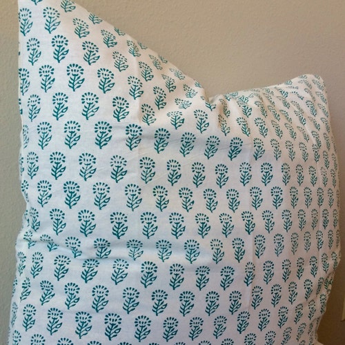 26x26 Euro Sham/ Blue Euro Sham/ Decorative Pillows/ Blue Etsy