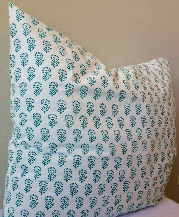 26x26 euro sham/ blue euro sham/ decorative pillows/ blue pillow cover/ cushion cover green / throw pillows / floor pillows / accent pillows
