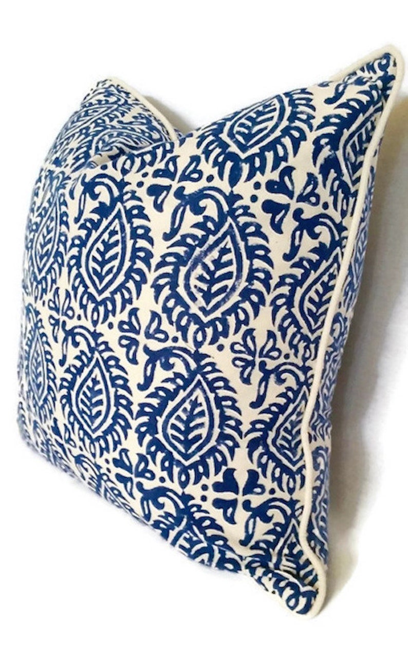 Blue Decorative Pillows Pillow Cases Pillow Cover 18x18 Etsy